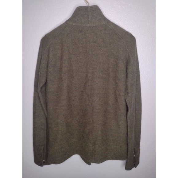 Smartwool Sweater Mens Cardigan Sweater Medium Green Zip Up Collar Outdoor A4 - Picture 5 of 8